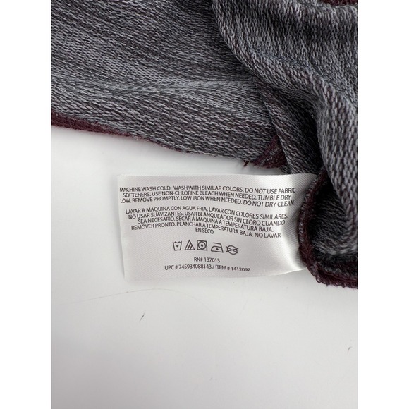 Orvis Sweater Mens Large Pullover Burgundy Quarter Zip Mock Neck Long Sleeve - Picture 11 of 13